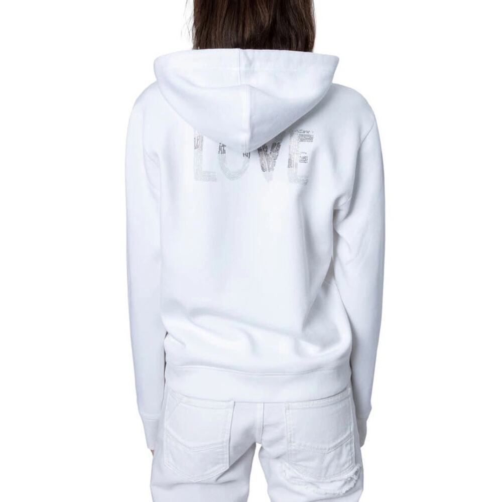 Zadig & Voltaire Love Embellished Cotton Zip Hoodie Size Small - Crystals
